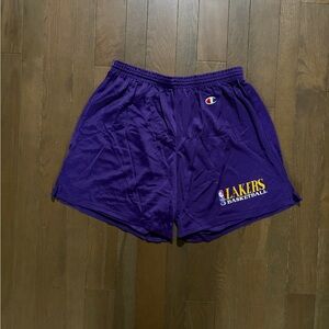 Champion Lakers Purple Athletic Shorts